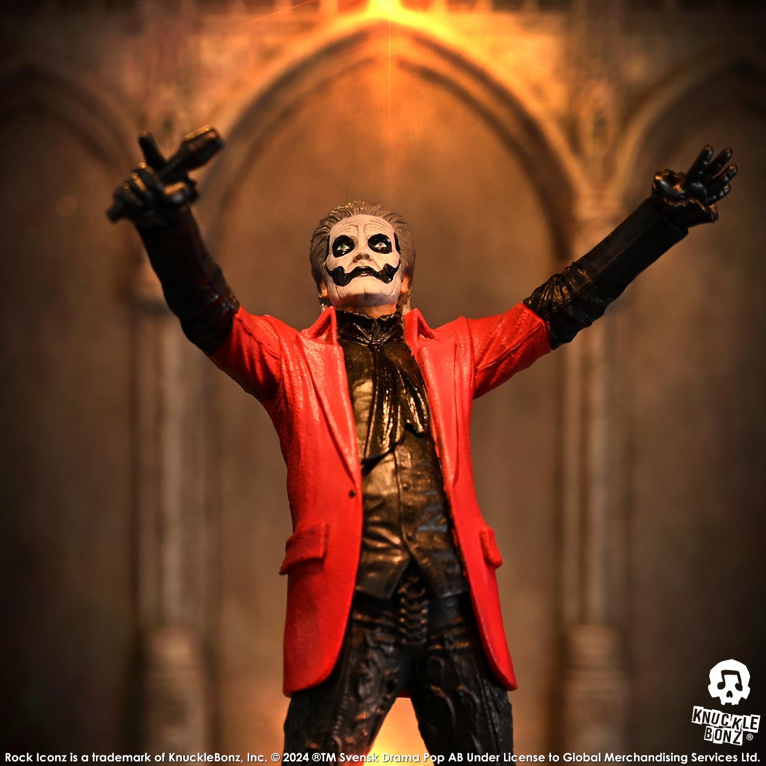 Ghost Papa Emeritus IV Red Jacket KnuckleBonz Statue
